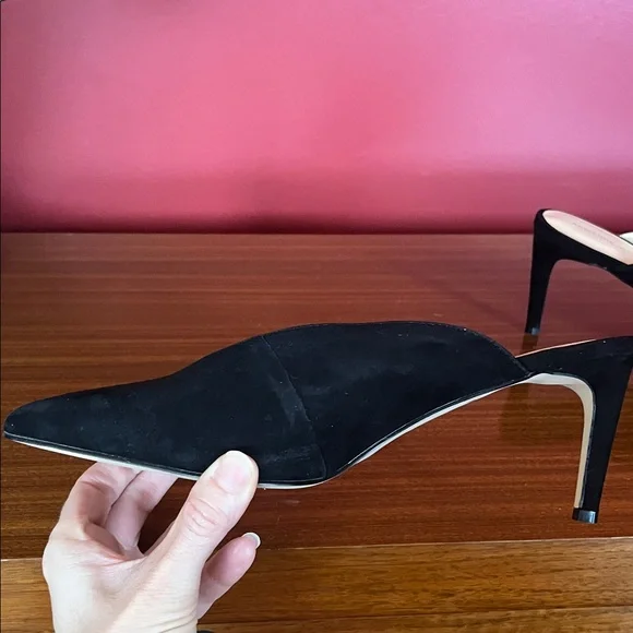 Like new Adrienne Vittadini Black Suede Mules - Picture 6 of 16
